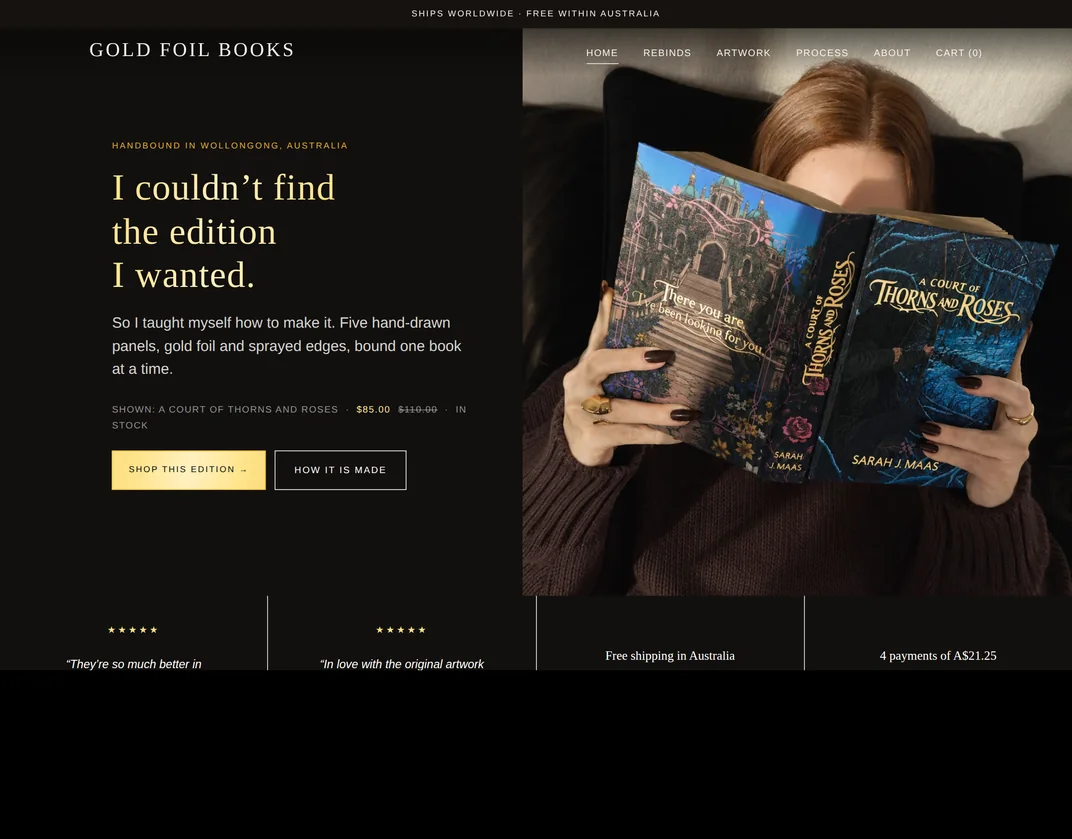 Gold Foil Books — work by The Service Edit